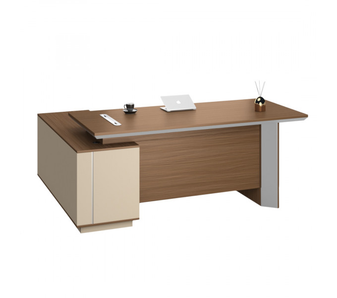 Стол руководителя ERGO DIOUS ( DG28-D0120 ) DA26 USA  Walnut DB30 Elegance Gray