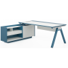 Офисный стол KANO Magic-2 (FMG80L-2.20) White&Blue (CF09)